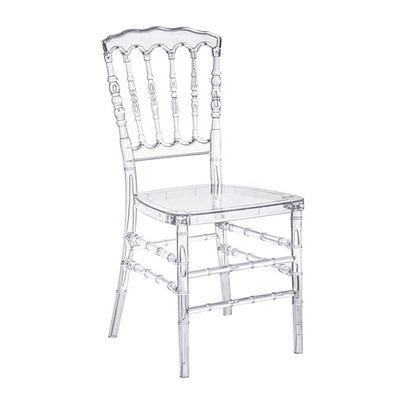 주문 높은 등 투명한 樹脂 Chiavari 의자 네폴레온 크리스탈 Chiavari 의자 온라인 제조