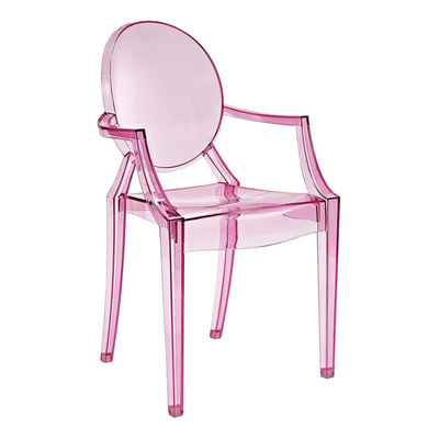 주문 멋진 디자인 핑크 유령 의자 팔 유령 Chiavari 의자 온라인 제조